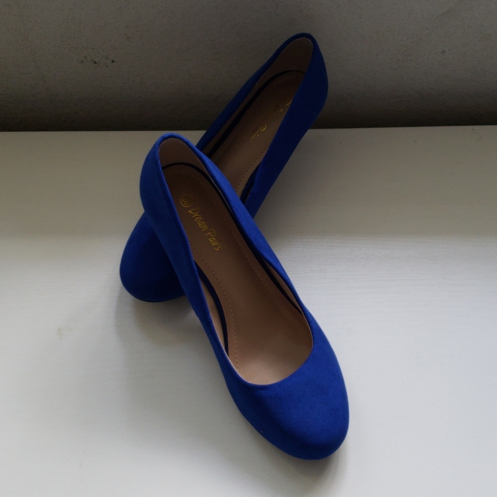 Royal Blue Velvet Dream Pairs Heels